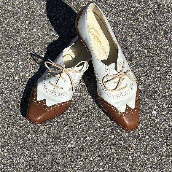 Connie Collection Merge Vintage Wingtip White Brown Leather Size 8 1/2B - Picture 10 of 10
